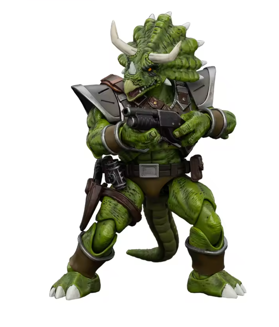 TMNT - Lot de 3 figurines 1/18ème - Triceraton Infantryman - Captain Zorax - Adjutant Zork - 13/14 cm