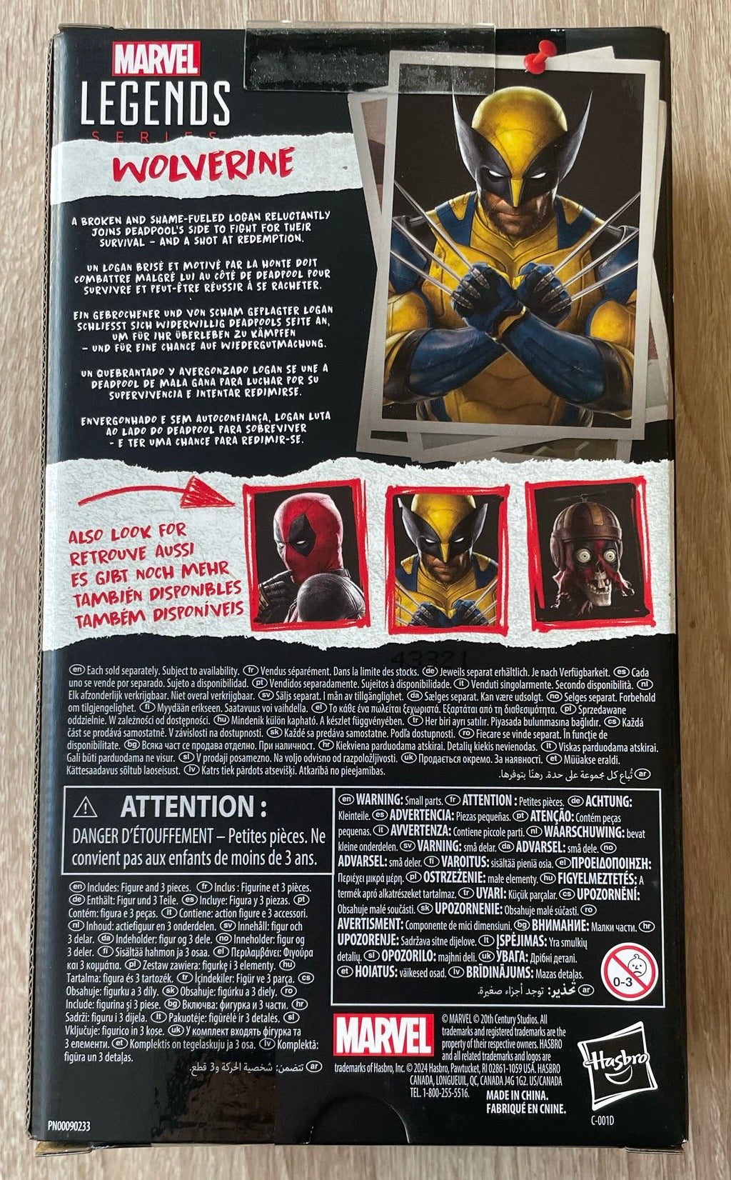 Marvel Legends - MCU Série Deadpool & Wolverine - Figurine de WOLVERINE - 15 cm