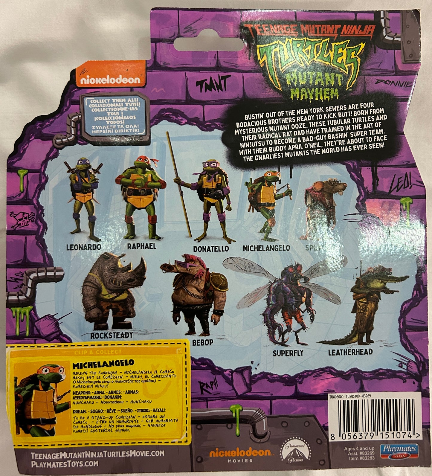 TMNT - Turtles Mutant Mayhem - Action Figure Michelangelo