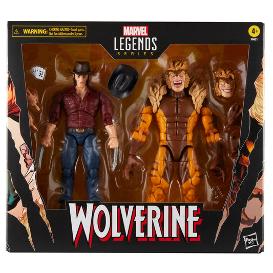 Marvel Legends - Série Wolverine - Pack de 2 figurines SABRETOOTH & LOGAN (Wolverine)