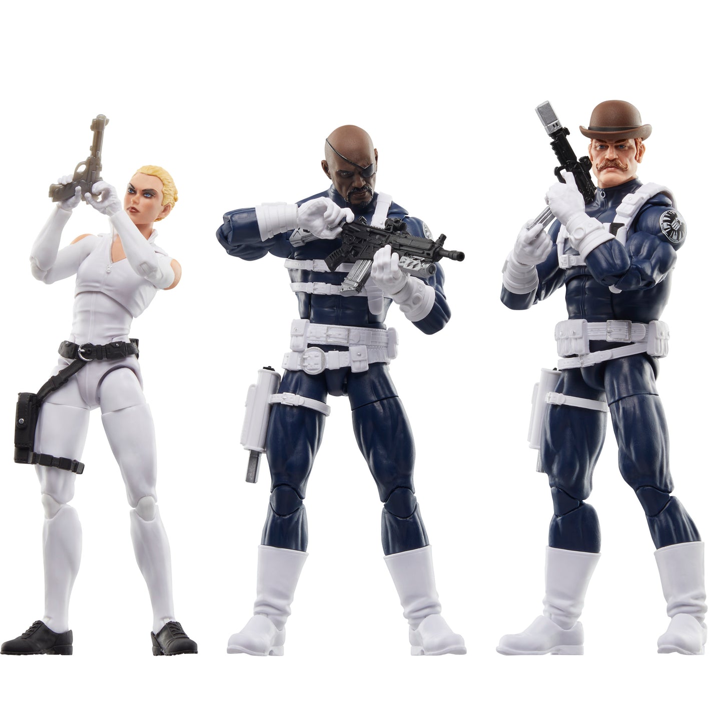 Marvel Legends - Série Captain America - Pack de 3 figurines / DUM DUM DUGAN, NICK FURY JR. & SHARON CARTER