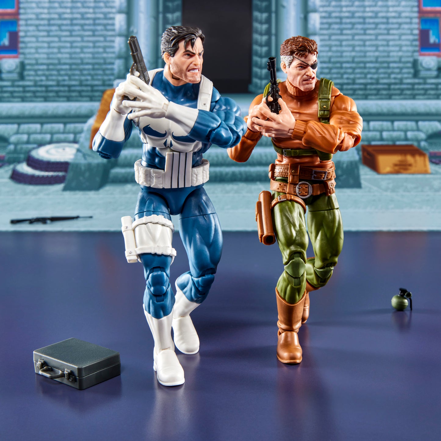 Marvel Legends - The Punisher - Gamerverse - Pack de 2 figurines Punisher & Nick Fury - 15 cm