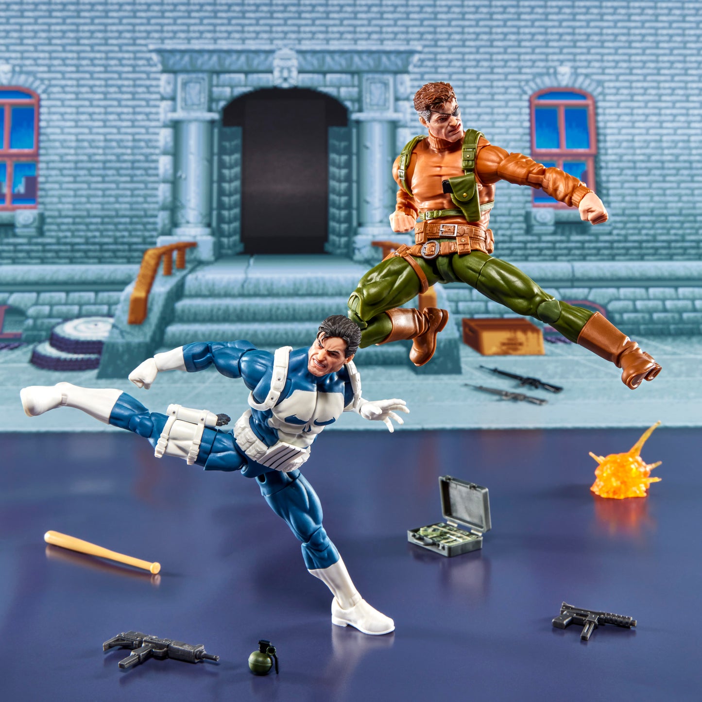 Marvel Legends - The Punisher - Gamerverse - Pack de 2 figurines Punisher & Nick Fury - 15 cm