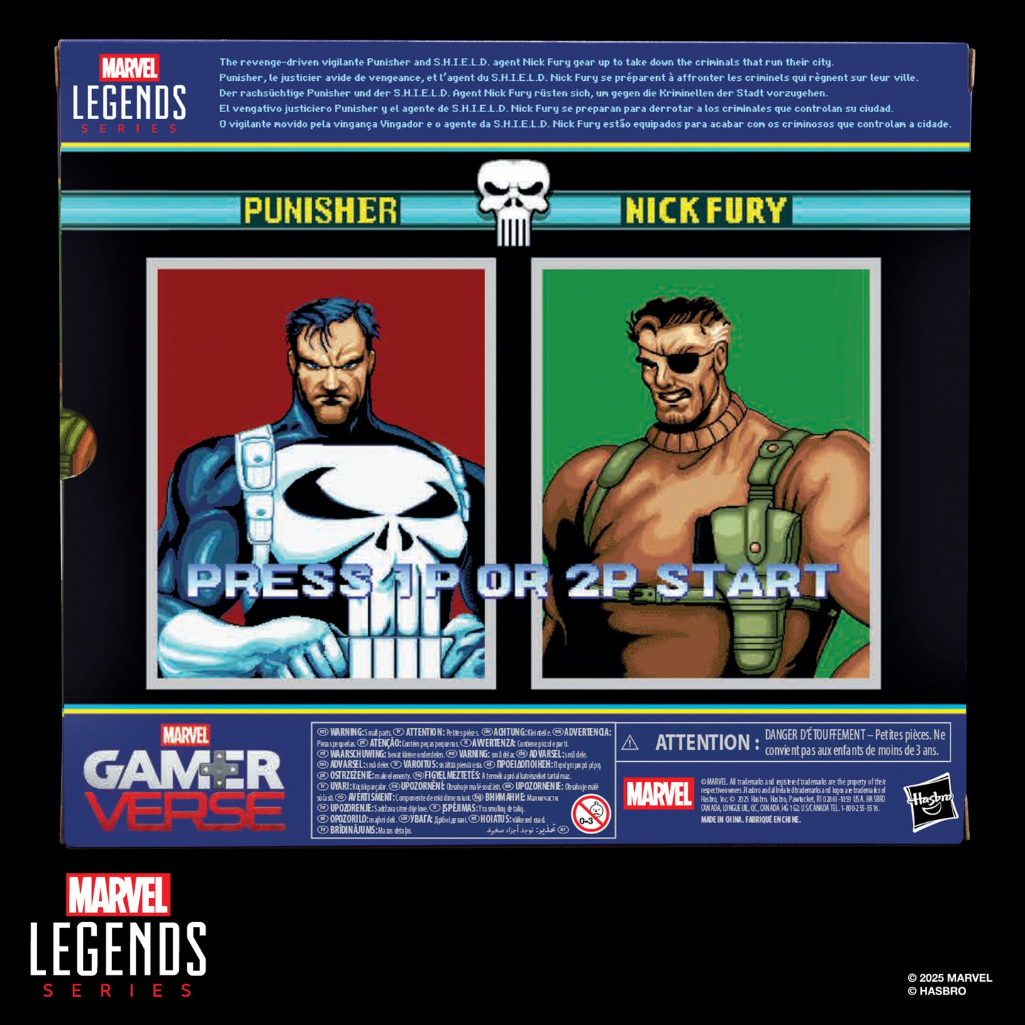 Marvel Legends - The Punisher - Gamerverse - Pack de 2 figurines Punisher & Nick Fury - 15 cm