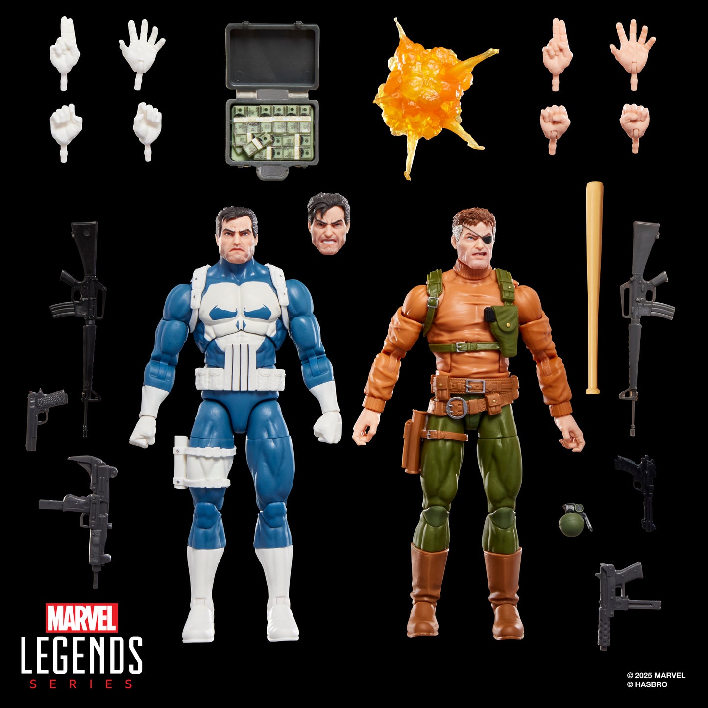 Marvel Legends - The Punisher - Gamerverse - Pack de 2 figurines Punisher & Nick Fury - 15 cm