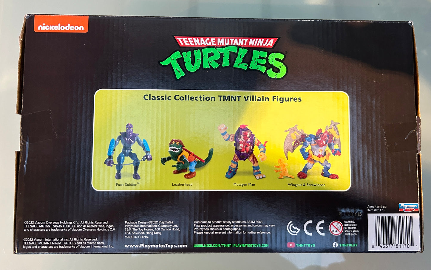 TMNT - Les Tortues Ninja - Classic Collection VILLAIN FIGURES - 4 figurines