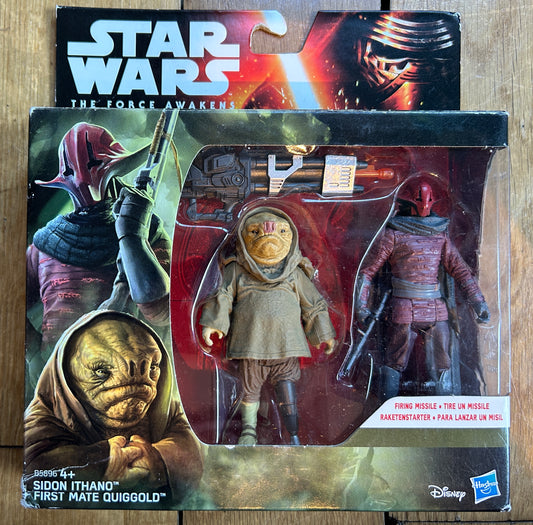 STAR WARS : The Force Awakens - 2 Figurines de Sidon Ithano et First Mate Quiggold