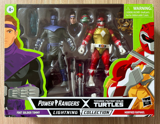 POWER RANGERS x TMNT - Lightning Collection - Double-Pack FOOT SOLDIER TOMMY & MORPHED RAPHAEL - 15 cm