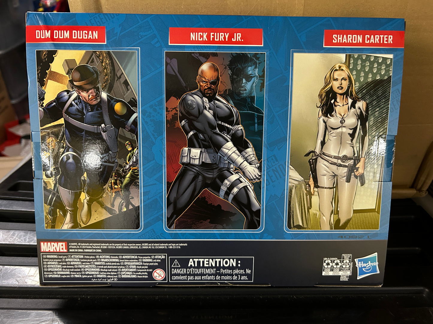 Marvel Legends - Série Captain America - Pack de 3 figurines / DUM DUM DUGAN, NICK FURY JR. & SHARON CARTER