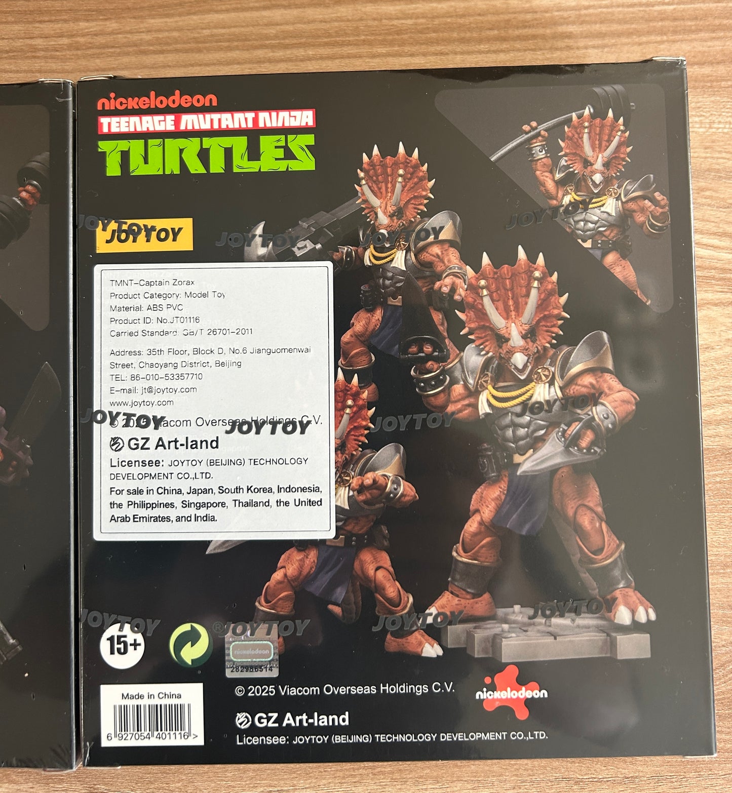 TMNT - Lot de 3 figurines 1/18ème - Triceraton Infantryman - Captain Zorax - Adjutant Zork - 13/14 cm