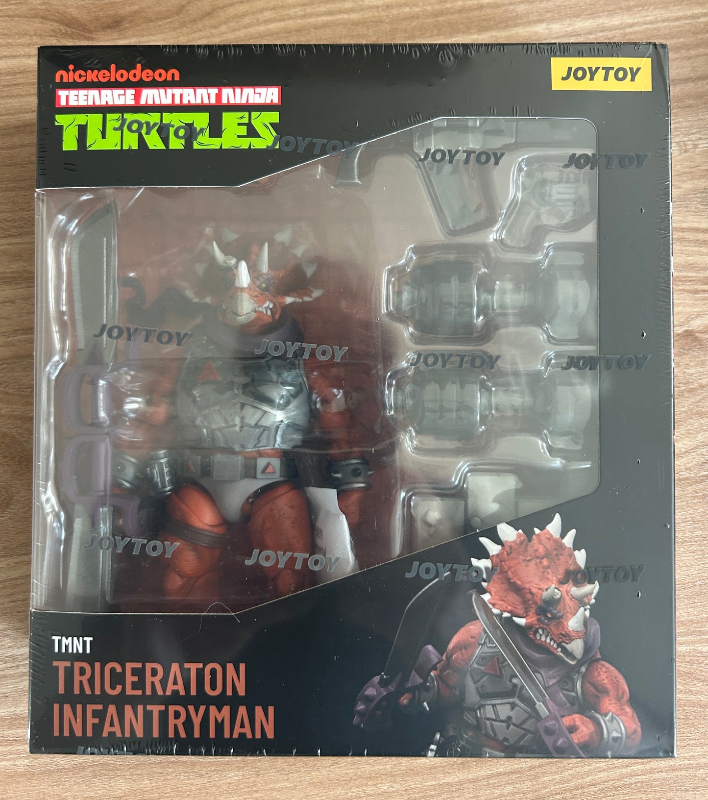 TMNT - Lot de 3 figurines 1/18ème - Triceraton Infantryman - Captain Zorax - Adjutant Zork - 13/14 cm