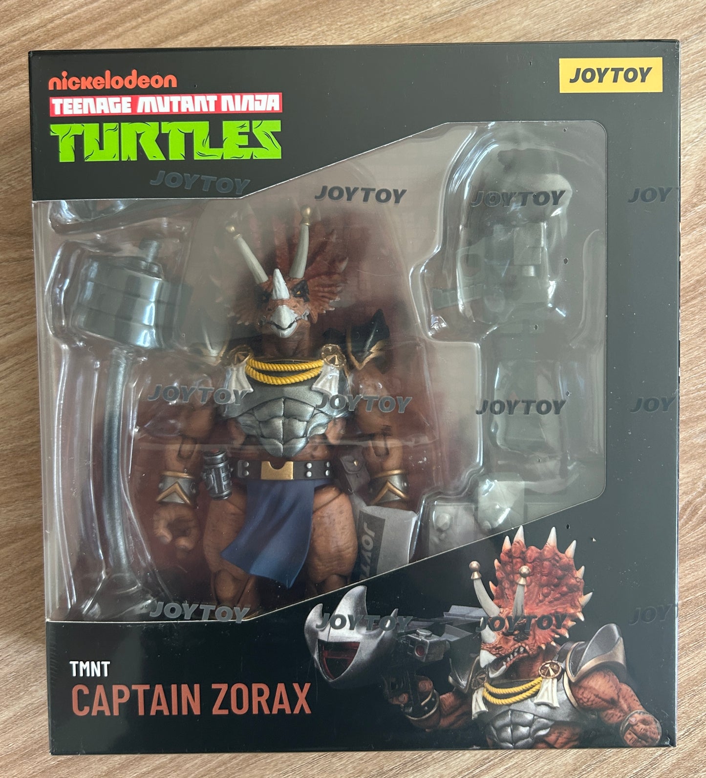 TMNT - Lot de 3 figurines 1/18ème - Triceraton Infantryman - Captain Zorax - Adjutant Zork - 13/14 cm