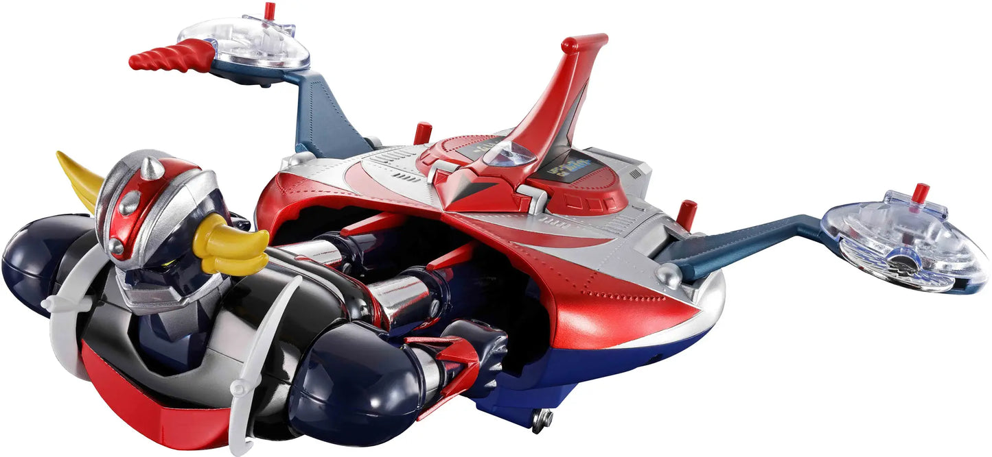 GOLDORAK - Figurine Diecast Métal - Soul of Chogokin Grendizer & UFO Spazer "POPY Deluxe Version" - 13,5 cm
