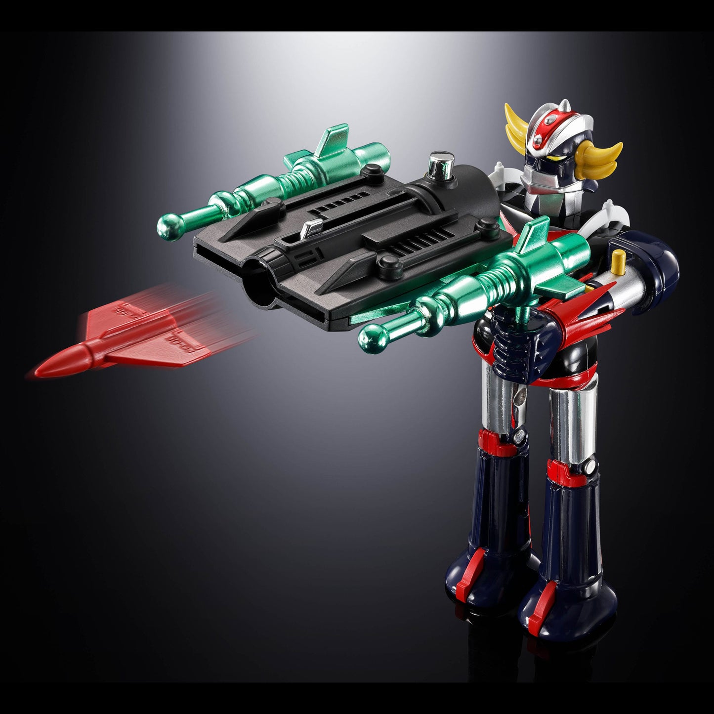 GOLDORAK - Figurine Diecast Métal - Soul of Chogokin Grendizer & UFO Spazer "POPY Deluxe Version" - 13,5 cm