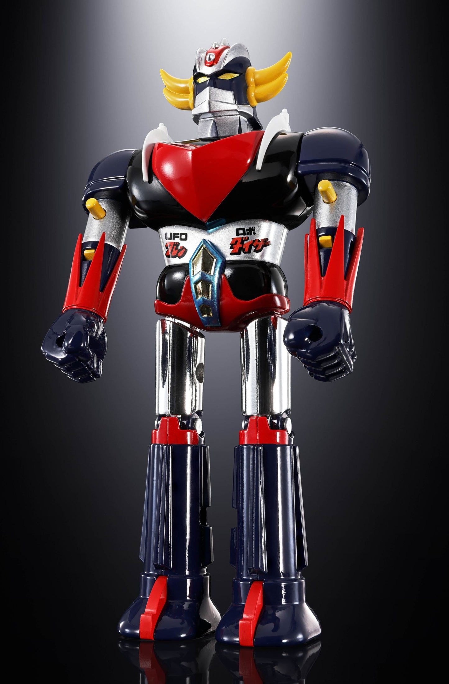GOLDORAK - Figurine Diecast Métal - Soul of Chogokin Grendizer & UFO Spazer "POPY Deluxe Version" - 13,5 cm