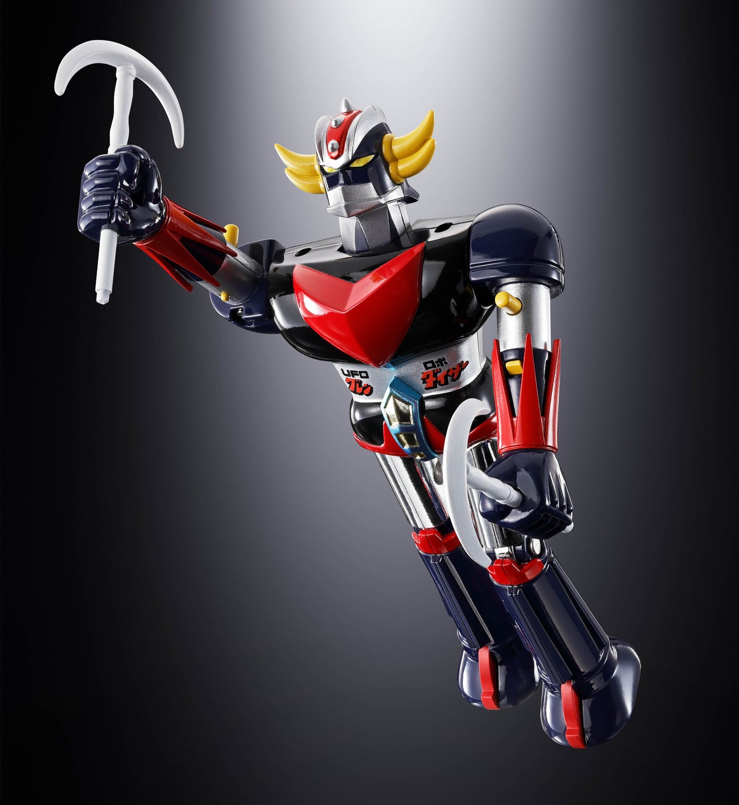 GOLDORAK - Figurine Diecast Métal - Soul of Chogokin Grendizer & UFO Spazer "POPY Deluxe Version" - 13,5 cm