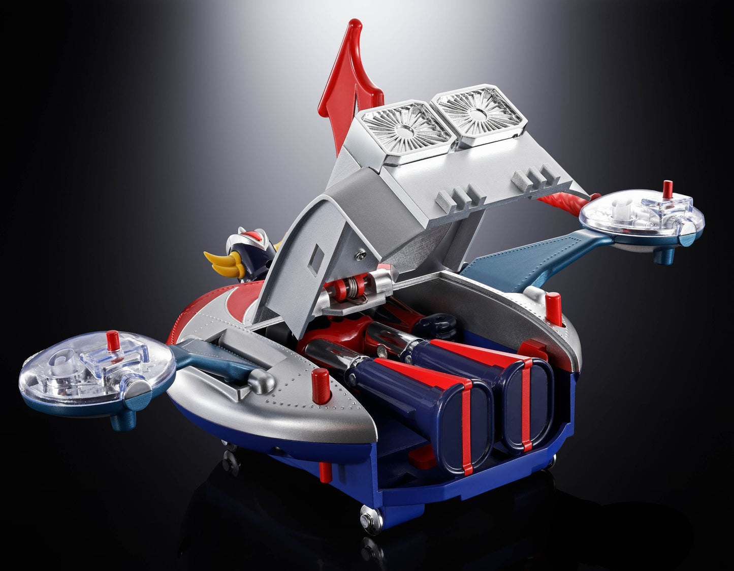 GOLDORAK - Figurine Diecast Métal - Soul of Chogokin Grendizer & UFO Spazer "POPY Deluxe Version" - 13,5 cm