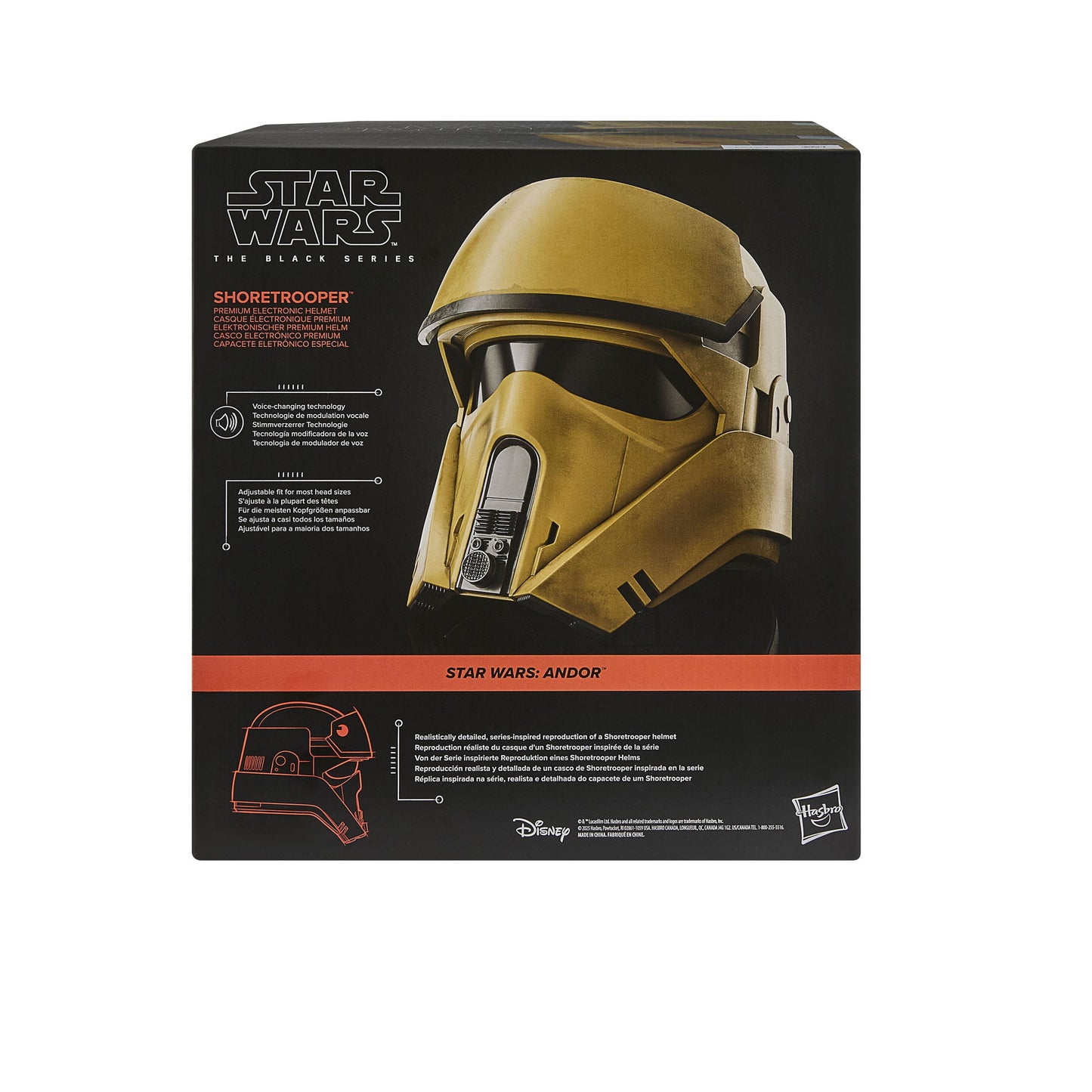 STAR WARS : ANDOR - Casque électronique du SHORETROOPER - Réplique échelle 1/1 taille réelle