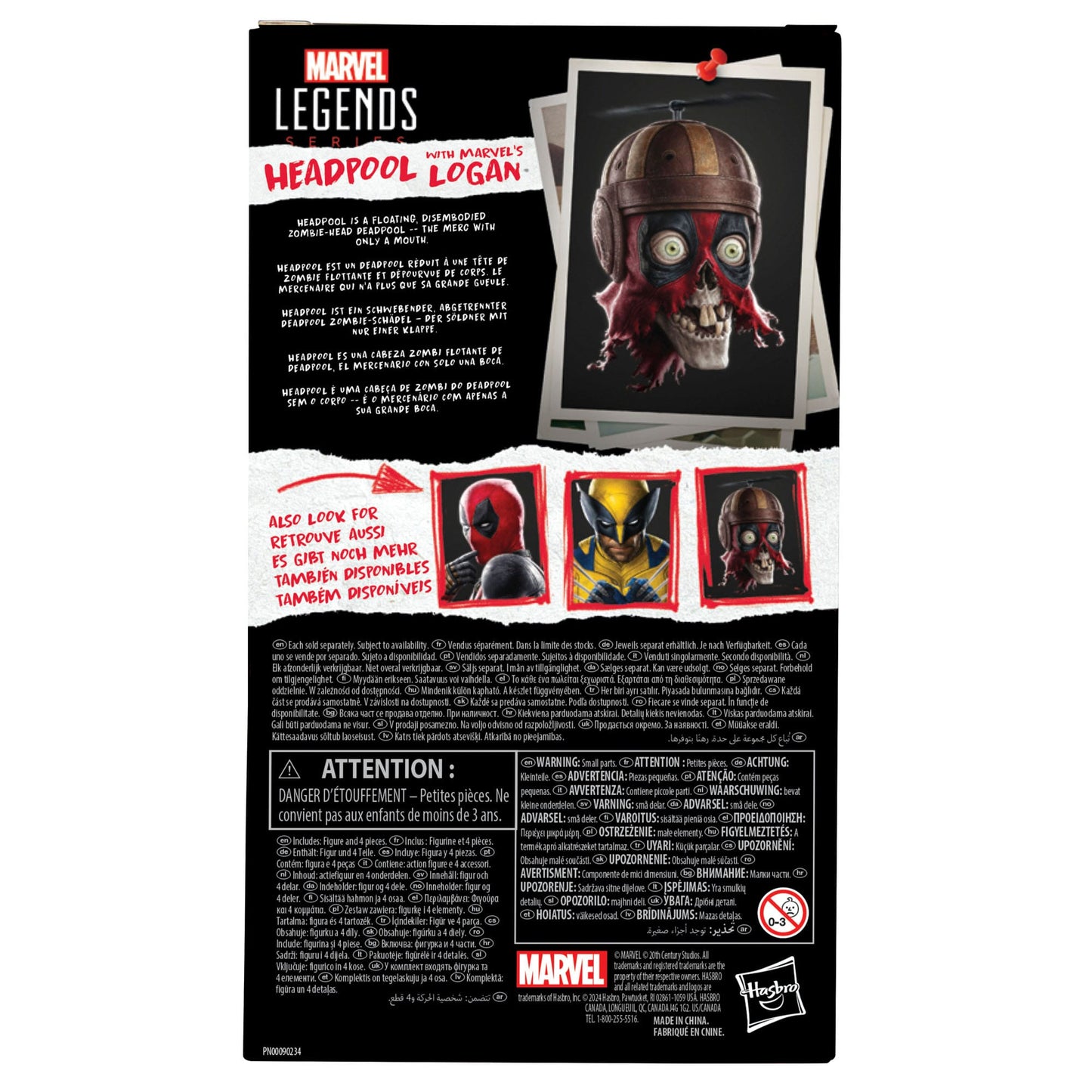 Marvel Legends - MCU Série Deadpool & Wolverine - Figurines de HEADPOOL & MARVEL'S LOGAN 15 cm