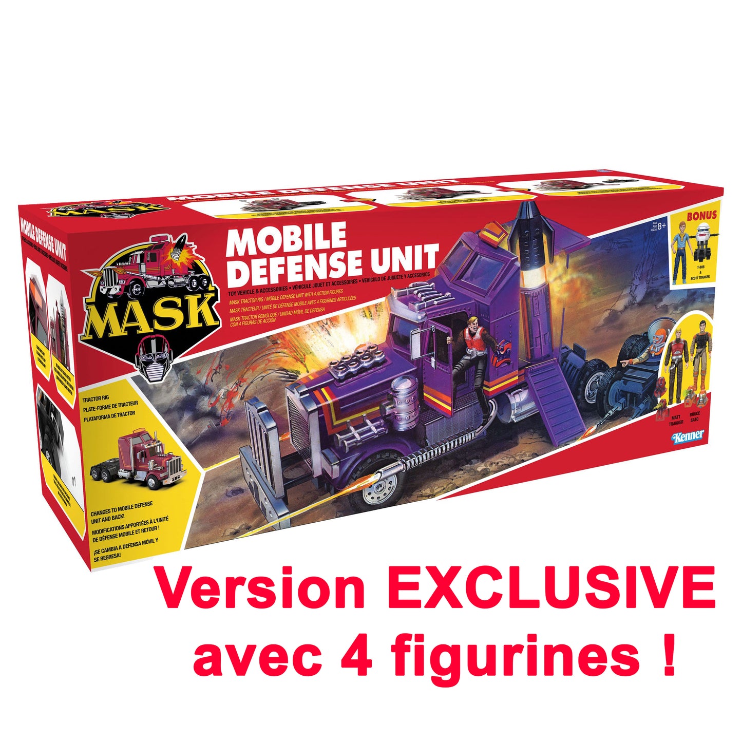 M.A.S.K. - MASK - Véhicule Mobile Defense Unit (MDU) + 4 figurines 7 cm - Limited Edition - Version Exclusive