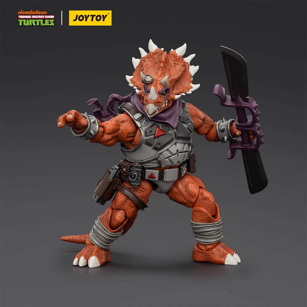 TMNT - Lot de 3 figurines 1/18ème - Triceraton Infantryman - Captain Zorax - Adjutant Zork - 13/14 cm