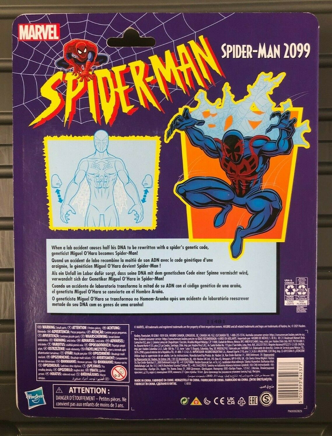 Marvel Legends - Série Rétro Spider-Man - Figurine de SPIDER-MAN 2099 - Rare !