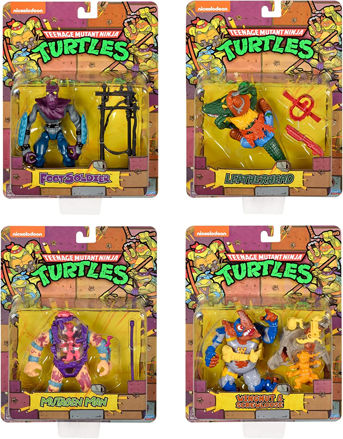 TMNT - Les Tortues Ninja - Classic Collection VILLAIN FIGURES - 4 figurines