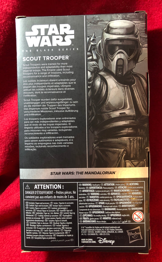 STAR WARS : THE MANDALORIAN - The Black Series - Figurine SCOUT TROOPER - Graphite Carbonized