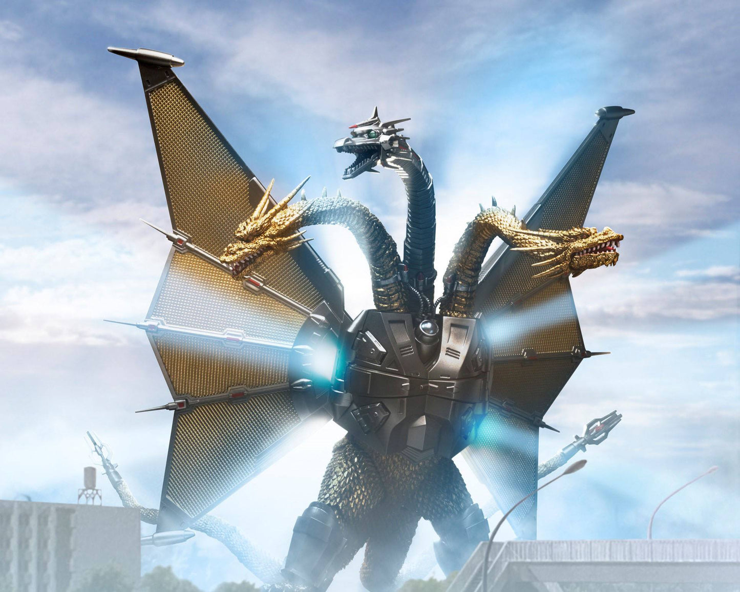GODZILLA - S.H. Monsterarts - Figurine de Mecha King Ghidorah - Decisive Battle Special Set - 25 cm