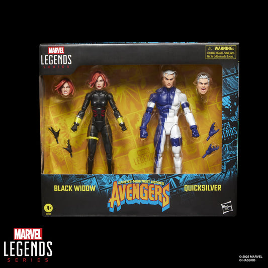 Marvel Legends - Pack de 2 figurines Black Widow & Quicksilver - 15 cm