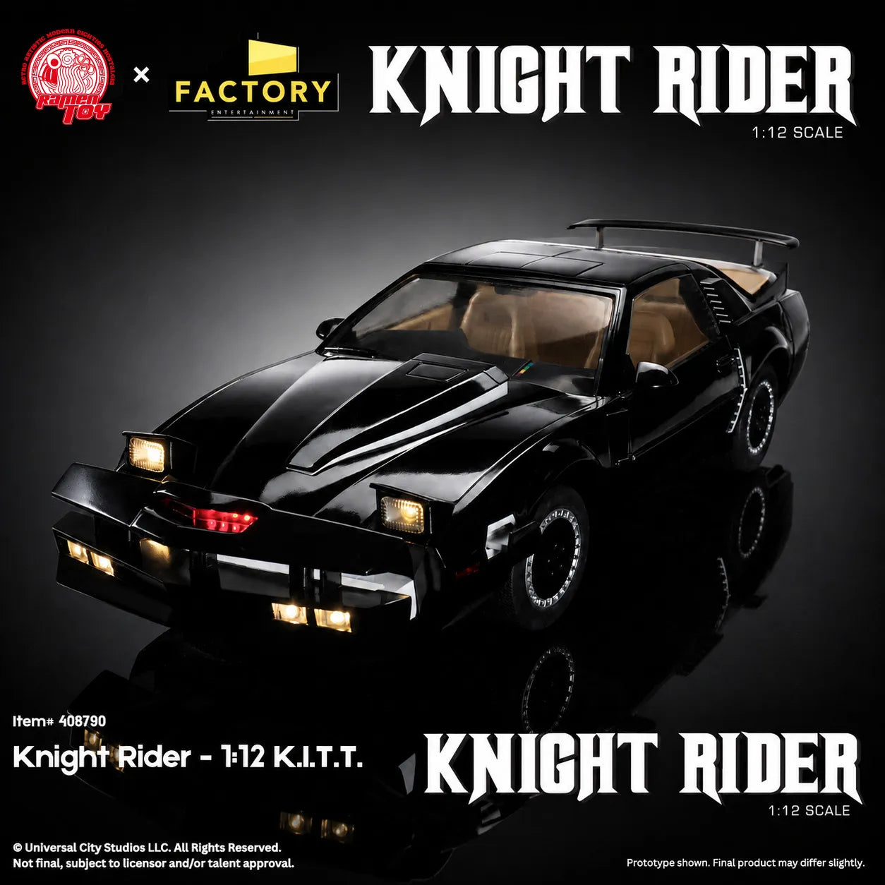 K2000 - Knight Rider - Véhicule KITT K.I.T.T. avec figurine de Michael Knight - 1/12ème