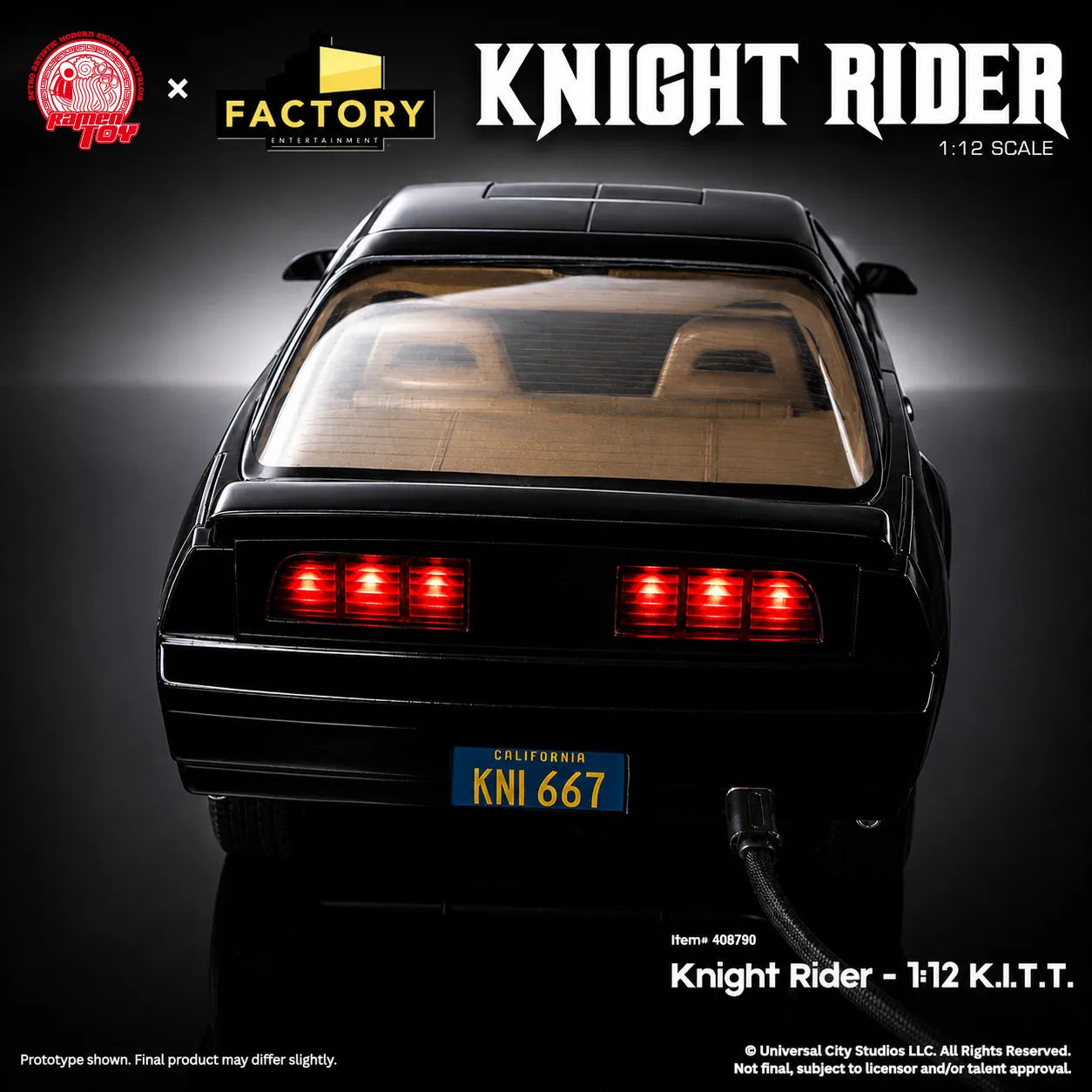K2000 - Knight Rider - Véhicule KITT K.I.T.T. avec figurine de Michael Knight - 1/12ème
