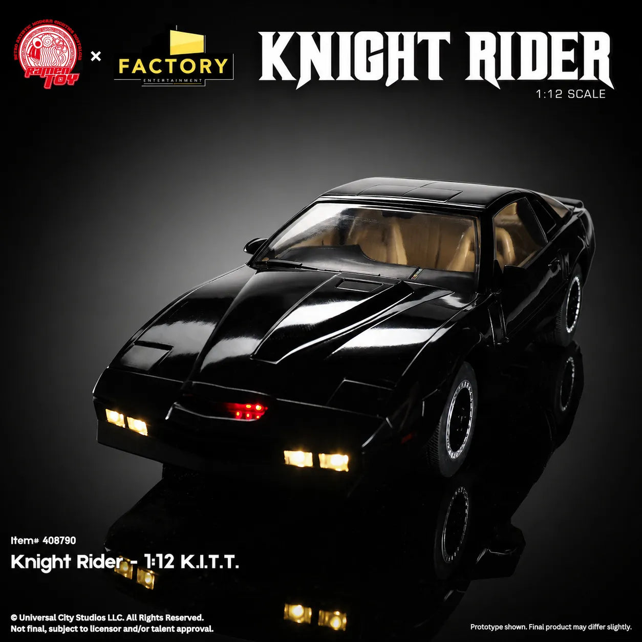 K2000 - Knight Rider - Véhicule KITT K.I.T.T. avec figurine de Michael Knight - 1/12ème