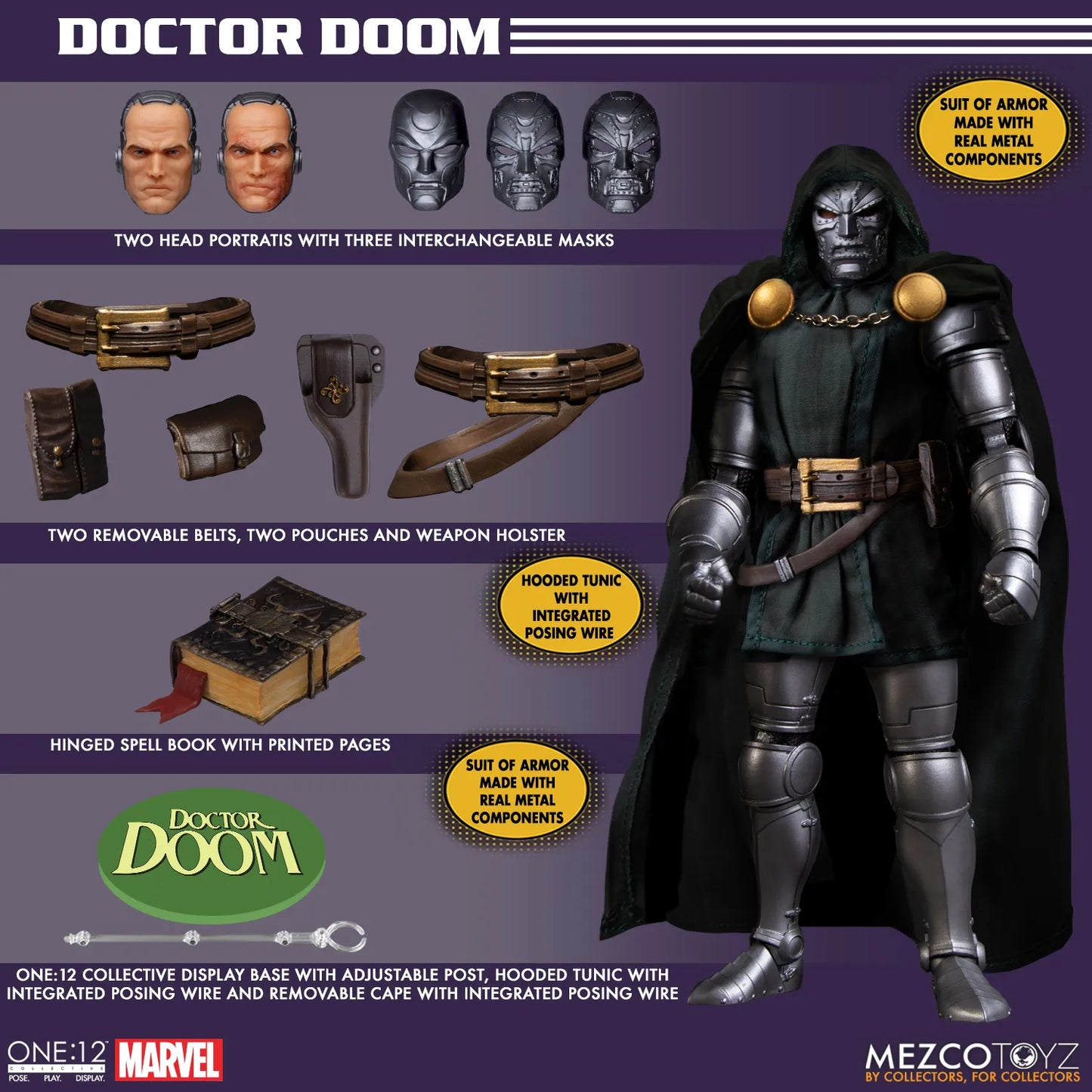Marvel - Mezco One : 12 Collective - Figurine de DOCTOR DOOM - Docteur Fatalis (en VF)