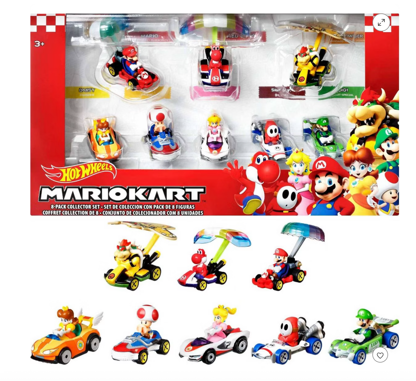MARIO KART - HOT WHEELS - Pack 8 véhicules - Exclusivité américaine Target - MATTEL