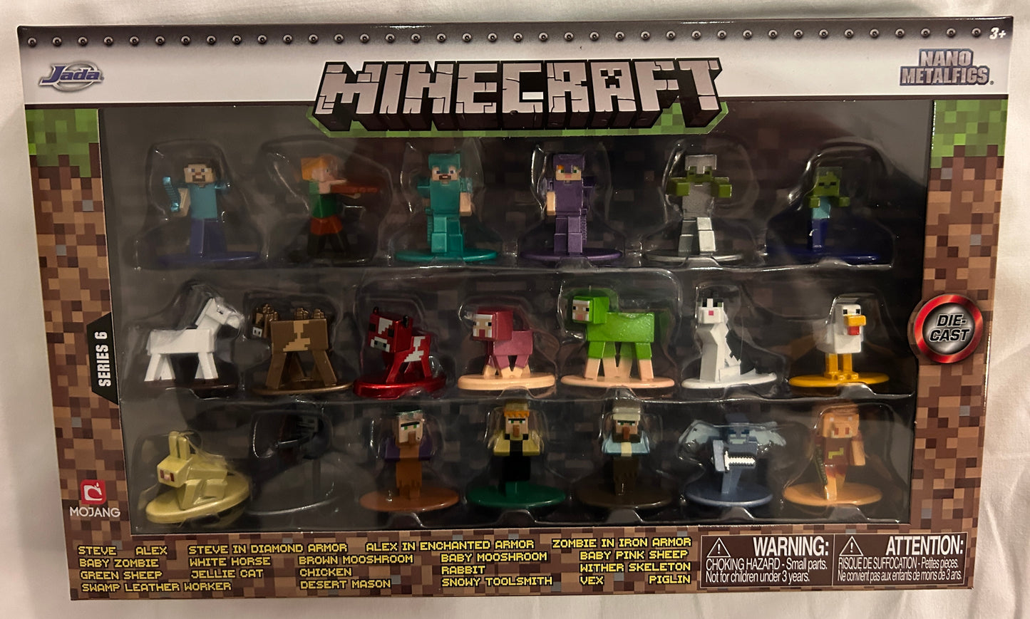 Minecraft - Nano Metalfigs - coffret de 20 figurines métal - Die-Cast