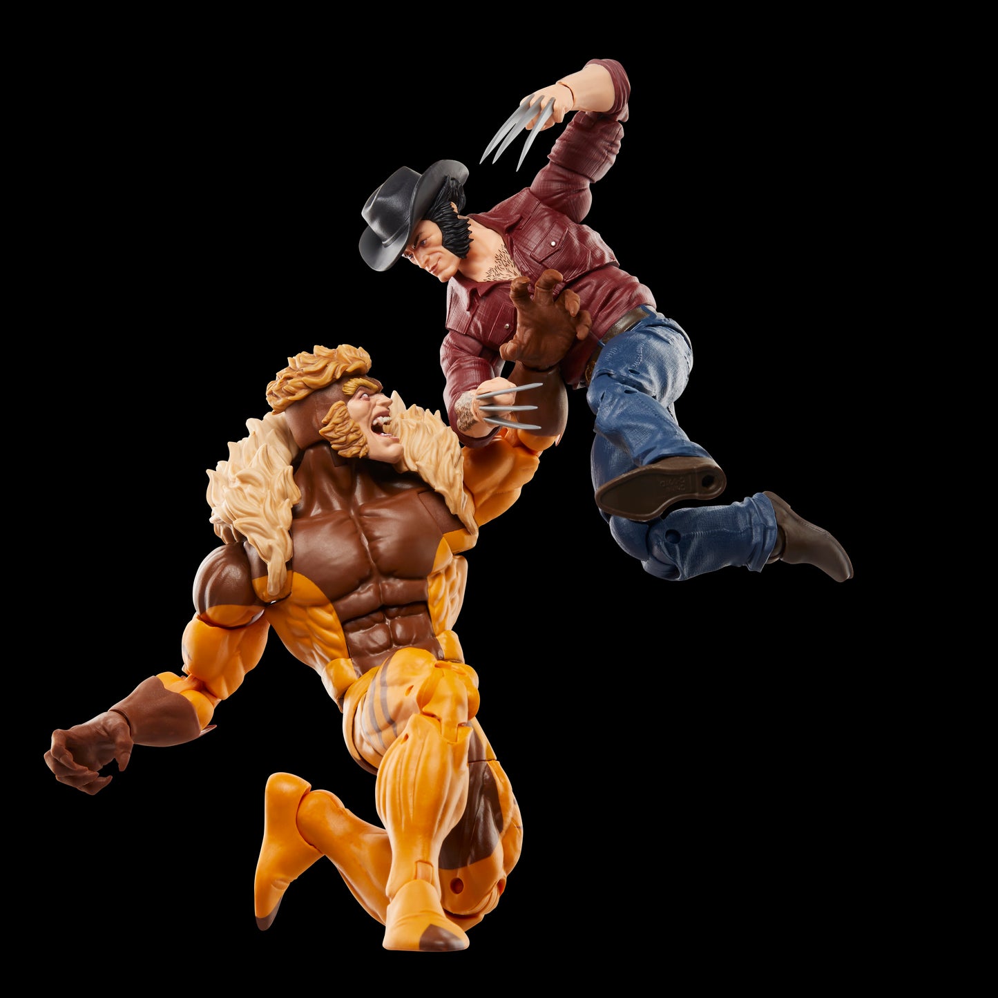 Marvel Legends - Série X-Men - Pack de 2 figurines SABRETOOTH & LOGAN (Wolverine)