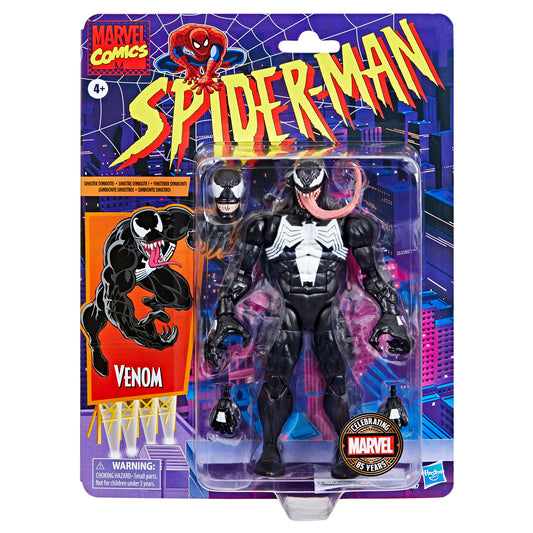 Marvel Legends - Série Rétro Spider-Man - Figurine de VENOM - 15 cm