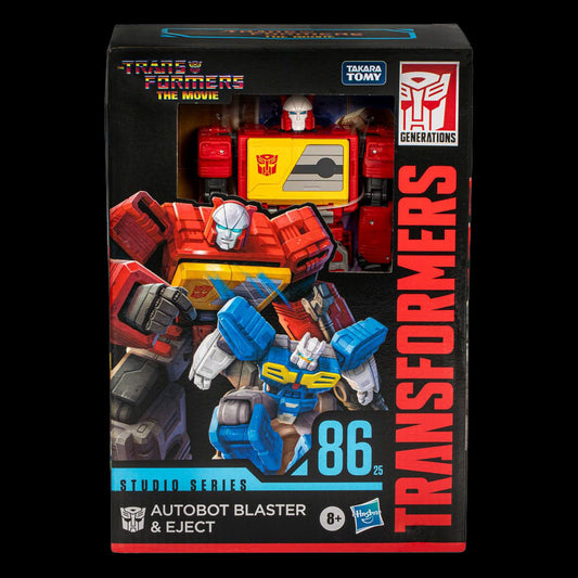 TRANSFORMERS - Studio Series Voyager Class 86-25 - 2 Figurines AUTOBOT BLASTER & EJECT