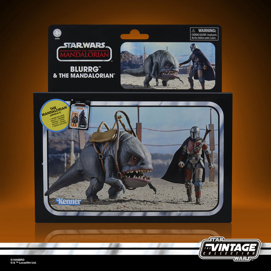 Star Wars: The Mandalorian - The Vintage Collection - Pack de 2 figurine : Blurrg et le Mandalorian