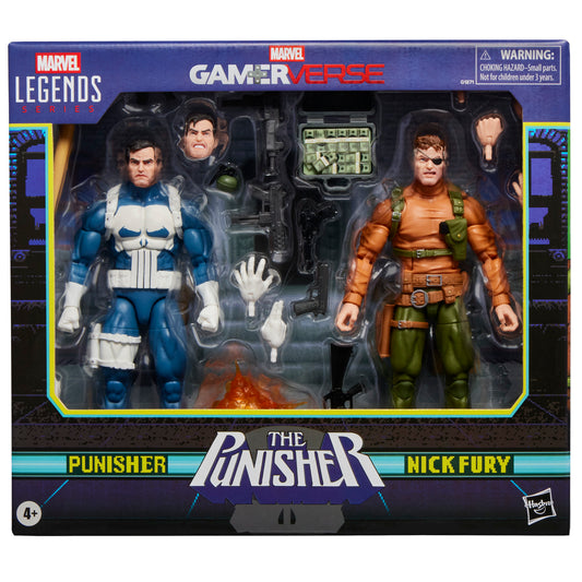 Marvel Legends - The Punisher - Gamerverse - Pack de 2 figurines Punisher & Nick Fury - 15 cm