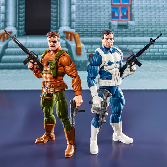 Marvel Legends - The Punisher - Gamerverse - Pack de 2 figurines Punisher & Nick Fury - 15 cm