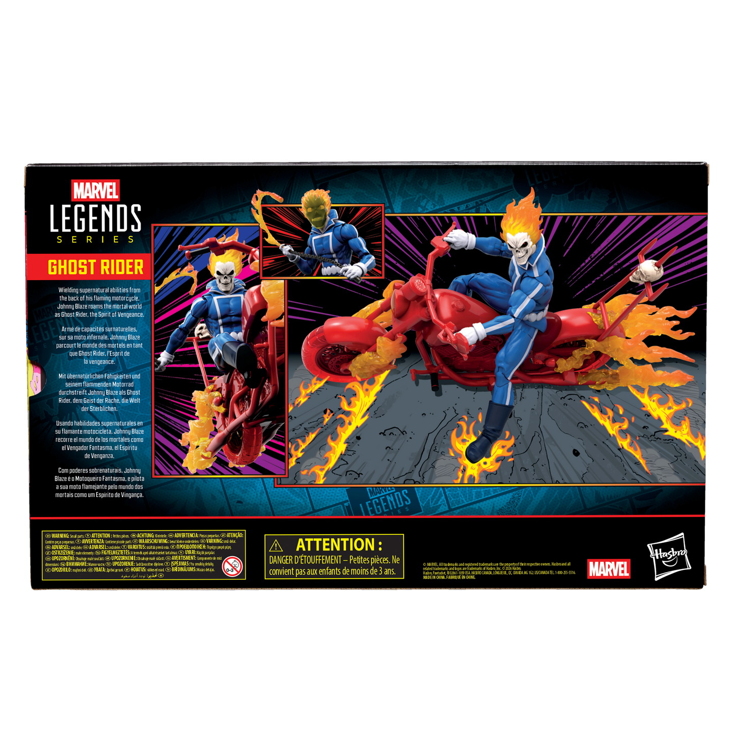Marvel Legends - Ghost Rider Johnny Blaze et sa moto - 15 cm