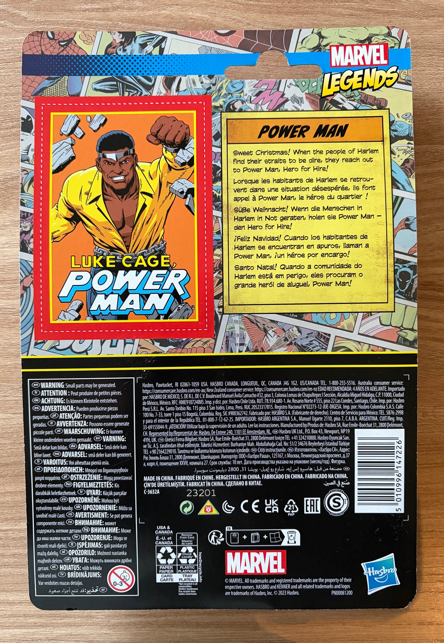 Marvel Legends - Série RETRO CARD - Figurine de LUKE CAGE - POWER MAN - 10 cm