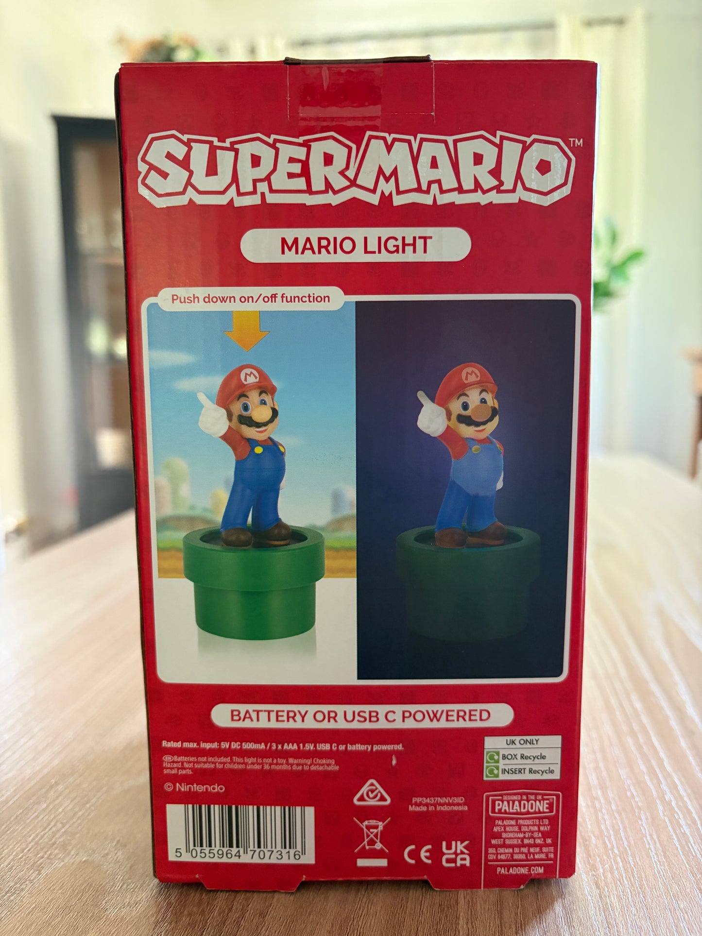 SUPER MARIO - Veilleuse Mario - 16 cm