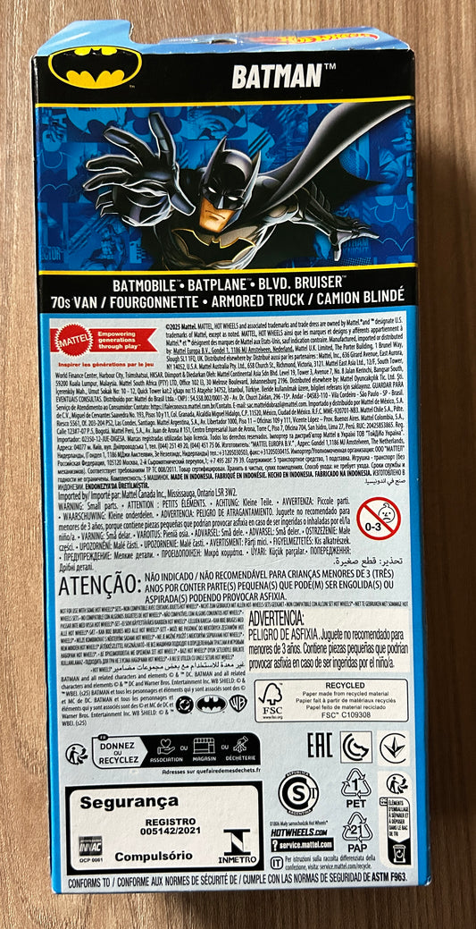 Hot Wheels - Batman - Coffret de 5 véhicules - Die-Cast Métal