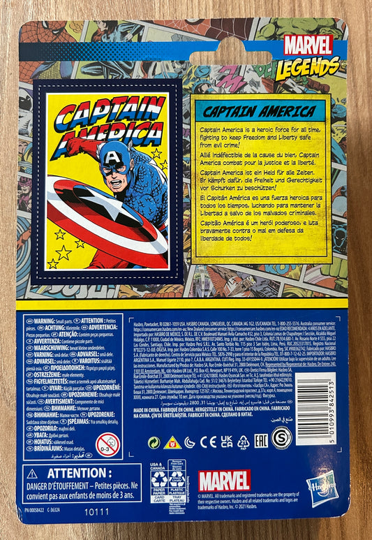 MARVEL LEGENDS - Rétro Card - Figurine de Captain America