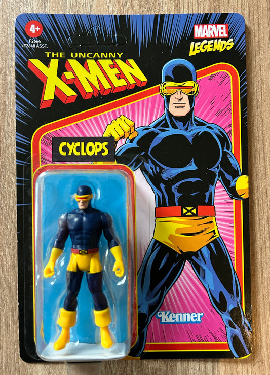 MARVEL LEGENDS - Rétro Card - Figurine de Cyclops - Cyclope - 2ème version