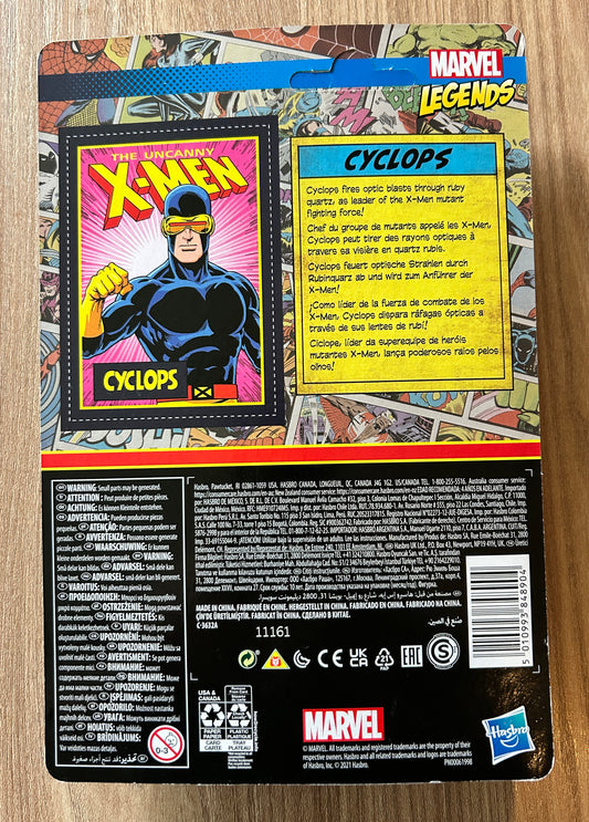 MARVEL LEGENDS - Rétro Card - Figurine de Cyclops - Cyclope - 2ème version