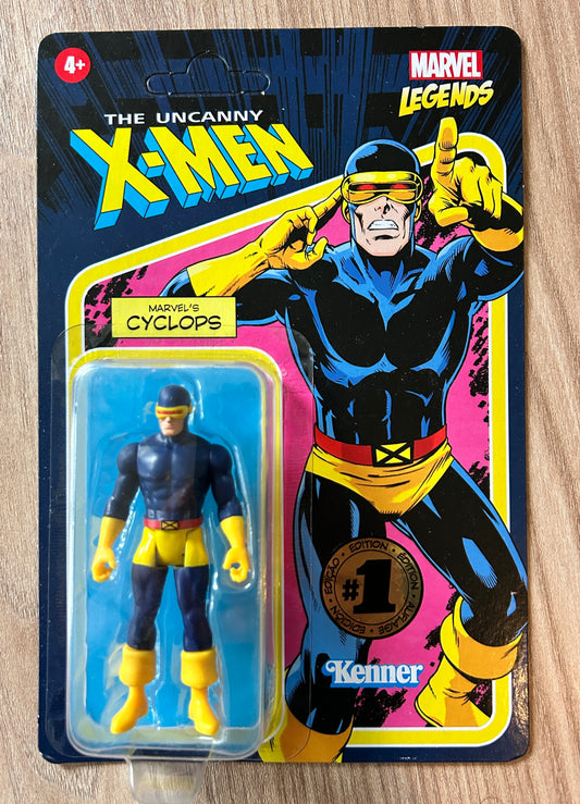 MARVEL LEGENDS - Rétro Card - Figurine de Cyclops - Cyclope - 1ère version